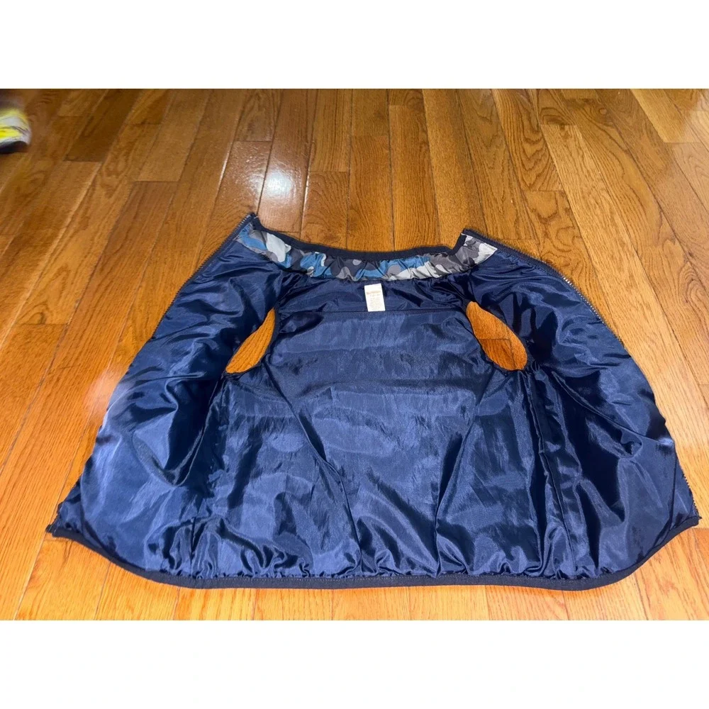 Gymboree Boys‎ Camouflage Puffer Vest Size S 5 6 Blue Gray Outerwear